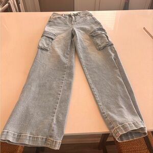Juicy Couture Denim Flare Jeans with Cargo Pockets